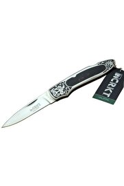evimdeyokyok CRKT CR 0128 KHV Kamp Çakı 18 cm - Metal Desenli Sap, Kılıflı, Kutulu