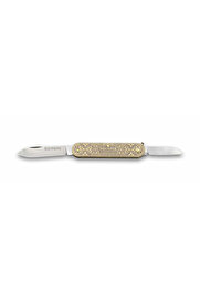 evimdeyokyok 61804 Pirinç İşlemeli Sürmene Çakısı 5,5 / 3,5 cm - Çift Bıçaklı