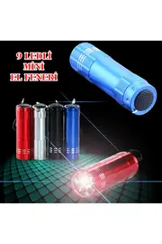 Ethab Ti̇caret Süper Parlak 9 Ledli̇ Metal Mi̇ni̇ El Feneri̇