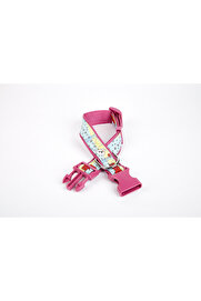 Bi̇lfold Pati̇ Desenli̇ Dokuma Köpek Boyun Tasması 3 Cm X 36-60 Cm Mor