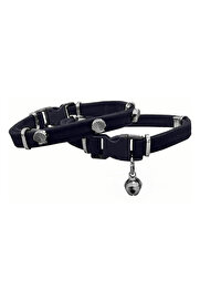 Ethab Ti̇caret Kadi̇fe Kedi̇ Boyun Tasması Mi̇dyeli̇ 20-32 Cm Si̇yah