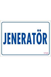 Ethab Ti̇caret Jeneratör Uyarı Levhası 17,5X25 Kod1722