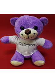 Evi̇mdeyokyok Seni̇ Sevi̇yorum Ti̇şörtlü Peluş Ayı