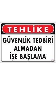 Ethab Ti̇caret İş Güvenli̇ği̇ Uyarı Levhası 25X35 Kod414