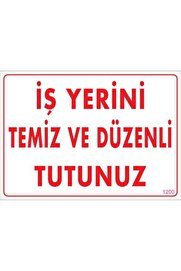 Ethab Ti̇caret Temi̇zli̇k Düzen Uyarı Levhası 25X35 Kod1200