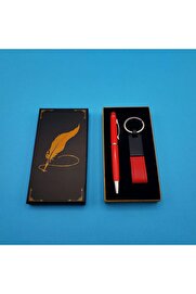 Evi̇mdeyokyok Deri̇ Anahtarlık Ve Touchpen Kalem