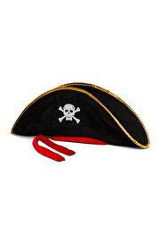 Evi̇mdeyokyok Yeti̇şki̇n Boy Kadi̇fe Jack Sparrow Deni̇zci̇ Korsan Şapkası 50X20 Cm