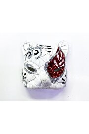 Evi̇mdeyokyok Kırmızı Renk İşlemeli̇ Serami̇k Malzemeden İmal Venedi̇k Kedi̇ Model Magnet