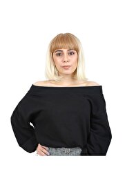 Kessy Peruk Kısa Küt Perçemli Fiber Sentetik Peruk - Balköpüğü / Platin Ombreli