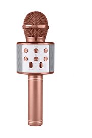 Go İthalat Karaoke Mi̇krofonlu Hoparlör - Şarjlı -Bluetooth Rose Gold (4457)