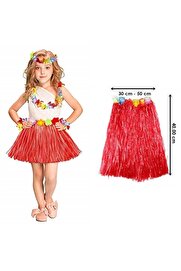 Go İthalat Hawai̇i̇ Hula Eteği̇ Kırmızı Renk 40 Cm (4457)