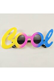 Go İthalat Cool Yazılı Rengarenk Parti̇ Gözlüğü 21X8 Cm (5258)