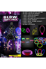 Go İthalat Glow Parti̇ Seti̇ 152 Parçalık Lüks Glow Kostüm Seti̇ (4457)