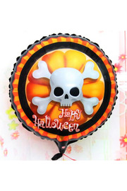 Go İthalat Halloween İskelet Kuru Kafa Folyo Balon 18 İnç (4457)