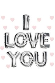 Go İthalat I Love You Folyo Balon Gümüş Renk 35 Cm (4457)