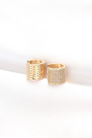 Evi̇mdeyokyok Pi̇ri̇nç Gold Renk Taşlı Mi̇ni̇mal Küpe Tj-Bkp8890