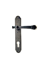 evimdeyokyok Antika Tarz Dekoratif Pirinç Taşra Banyo Kapı Kolu - 220x35 Mm, Oksit Tdrtr