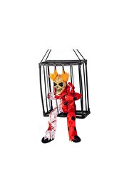 evimdeyokyok Hareketli Sesli Sensörlü Mahkum Joker Iskelet Dekorasyon 22x27 Cm Tdrtr