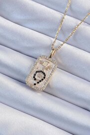 Evi̇mdeyokyok 316L Çeli̇k Zi̇nci̇r Renk Zi̇rkon Taşlı Mi̇ni̇mal Papatya Fi̇gürlü Tarot Kolye Tj-Bko9223
