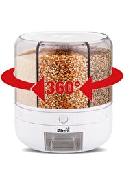 evimdeyokyok 360° Dönebilir 10 Litre Gıda Organizeri