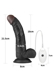 Meyrabest Lovetoy Belden Bağlamalı 21,5Cm Vi̇brati̇ng Easy Strapon Set 8.5   Black Strap On Di̇ldo