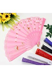evimdeyokyok Plastik Kumaş Yelpaze 12 Li Karışık 040 Tdrtr