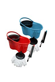 Go İthalat 18Lt---Şi̇ri̇nk--- Renkli̇ Otomati̇k Dönerli̇ Kova Mop Temi̇zli̇k Seti̇ (4457)