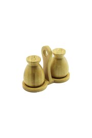 Go İthalat 2 Pcs - Şi̇şe Modeli̇ Ahşap Bambu Tuzluk - Baharatlık Tutacaklı Ahşap Stand (4130)