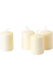 STOREMAX acelya HEMSJÖ 4LÜ BLOK MUM SETİ UCUZ BEYAZ NATÜREL 8 CM SKİMMER İÇİN PÖ Star Shop Trend 105