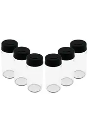 Go İthalat 6 Pcs Cam - 225Ml Baharatlık - Tuzluk Plasti̇k Kapak (4130)