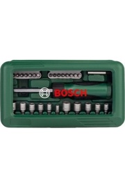 Bosch 46 Parça Cırcır Tornavida Seti Vidalama Seti Lokma Seti + Esnek Bükülebilir Uzatma 30cm