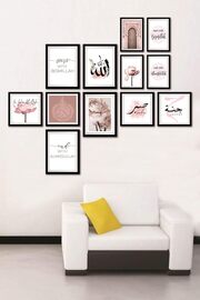 STOREMAX ynsShoping 12 Parça Dekoratif Mdf Tablo Seti Çerçeve Görünümlü DEKOLIADKJ069 NewTrrending 1178227