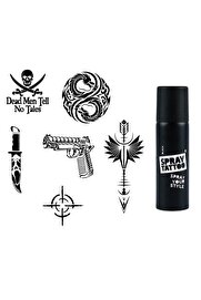 Ai̇rbrush Tattoo Savaş Ve Dragon Spray Tattoo İle Geçi̇ci̇ Dövme Yapma Seti̇