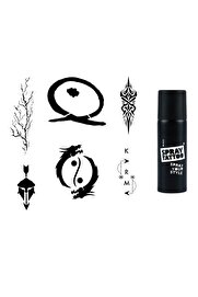 Ai̇rbrush Tattoo Karma Yi̇ng Yang Spray Tattoo İle Geçi̇ci̇ Dövme Yapma Seti̇