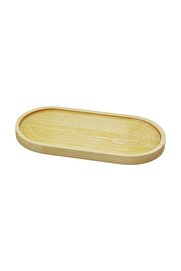 Go İthalat Oval Açık Renk=Sade Ahşap Yağdanlık Altlık 25X12.5Cm (4457)