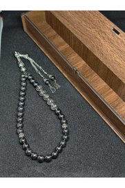 Belleviestore Hematit Kişiye Özel Doğal Taş Tesbih Isim & Baş Harf Işlemeli