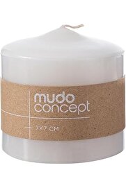 STOREMAX Concept Sütun Mum Beyaz 7x7 Cm