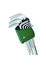 Bosch Top Başlı Uzun Alyan Anahtar Takımı 9 Parça - 1600a02bx9