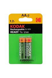 evimdeyokyok Kodak Şarj Edilebilir Ni-mh Aa Pil 2600 Mah (2 ADET) Tdrtr