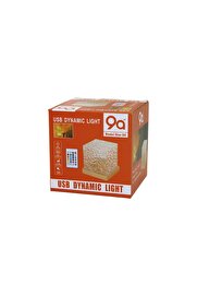 Go İthalat Usb Kumandalı Rgb Su Desenli̇ Kri̇stal Plasti̇k Gece Lambası 9.5X9.5Cmx11.5Cm