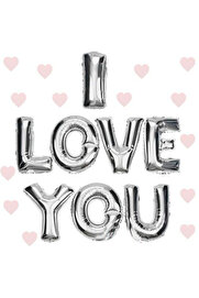 Ethab Ti̇caret I Love You Folyo Balon Gümüş Renk 35 Cm