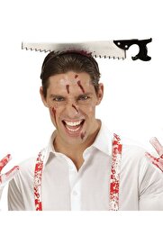 Ethab Ti̇caret Kafaya Saplanmış Halloween Kanlı Testere Şaka Tacı