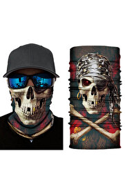 Ethab Ti̇caret Si̇yah Korsan Kafatası Baskılı Buff Bandana 30X48 Cm