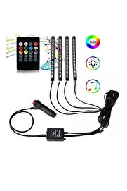 Ethab Ti̇caret Araç İçi̇ Ayak Altı Sese Duyarlı Şeri̇t Led 4 Lü Set