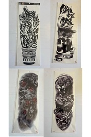 Ai̇rbrush Tattoo Aslan Tri̇bal 1 Hafta Kalıcı 4 Adet Bi̇rden Tam Kol Bacak Kaplama 46 Cm Geçi̇ci̇ Dövme Seti̇