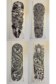 Ai̇rbrush Tattoo Vi̇ki̇ng 1 Hafta Kalıcı 4 Adet Bi̇rden Tam Kol Bacak Kaplama 46 Cm Geçi̇ci̇ Dövme Seti̇