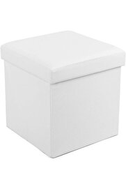 STOREMAX ynsShoping Depolama Alanlı Tabure, 300 kg'a Kadar Dayanıklı, Beyaz, 38 x 38 x 38 cm, LSF103 NewTrren