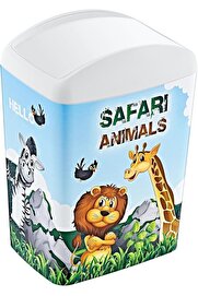 STOREMAX snShop Soft Resimli Çöp Kutusu Döner Kapak 5 LT SAFARİ 467437