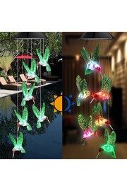 evimdeyokyok Solar Led Işıklı Kuşlu Bahçe Dekoru 6 Ledli,Renkli Işık