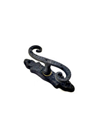 evimdeyokyok Antika Tarz Dekoratif Pirinç Kıvrık Pencere Kolu - 130x33 mm, Oksit